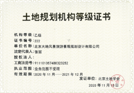 土地規劃乙級資質(zhì)